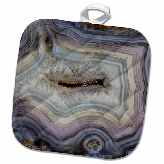 3dRose, Banded Agate, abstract pattern, 8x8 Potholder
