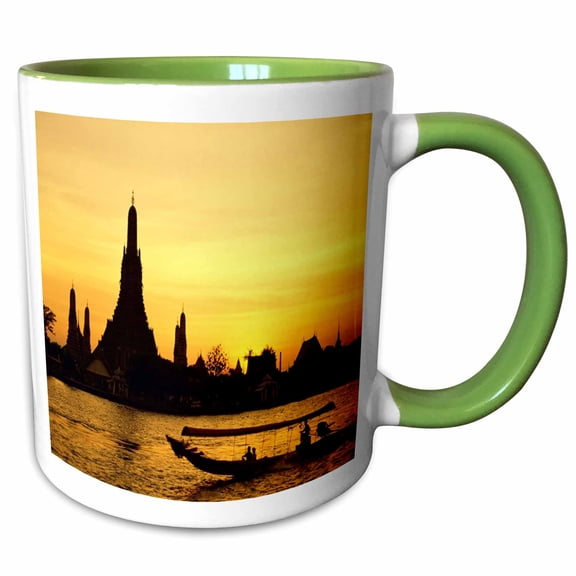 3drose, Bangkok Thailand, 11oz Two-tone Green Mug