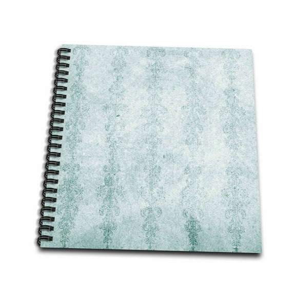 3dRose, Barely There Blue On Blue Pretty Designs, Drawing Book 8 x 8 inch