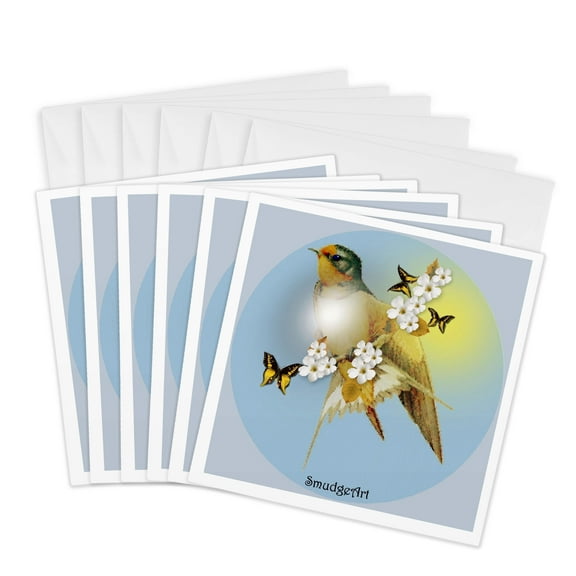 3drose, Barn Swallow, 6 Greeting Cards with Envelopes