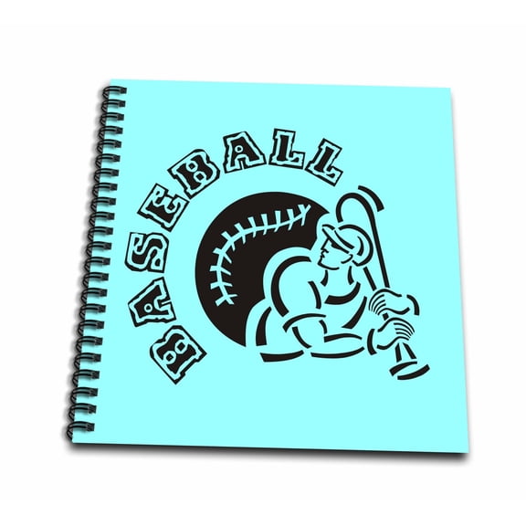 3dRose, Baseball Logo, Mini Notepad 4 x 4 inch