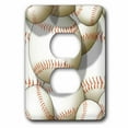 thumbnail image 1 of 3dRose, Baseball Pattern , 2 plug outlet cover, 1 of 1
