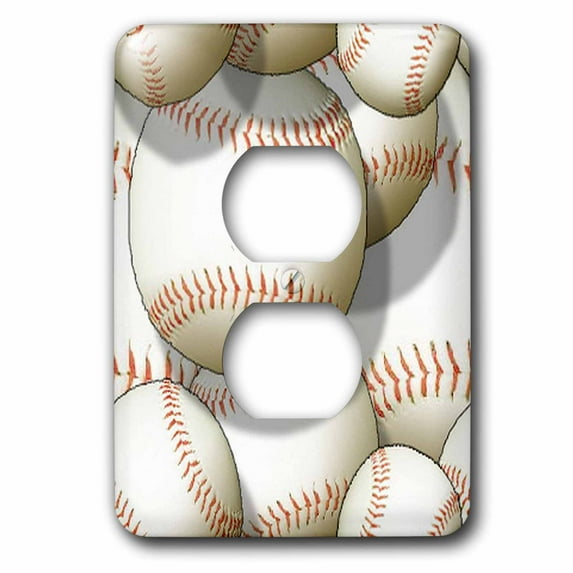 3dRose, Baseball Pattern , 2 plug outlet cover