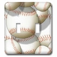 thumbnail image 1 of 3dRose, Baseball Pattern , double toggle switch, 1 of 1