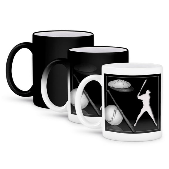 3dRose, Baseball Player, 11oz Magic Transforming Mug