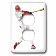 thumbnail image 1 of 3dRose, Baseball Player Swings Bat, 2 plug outlet cover, 1 of 1