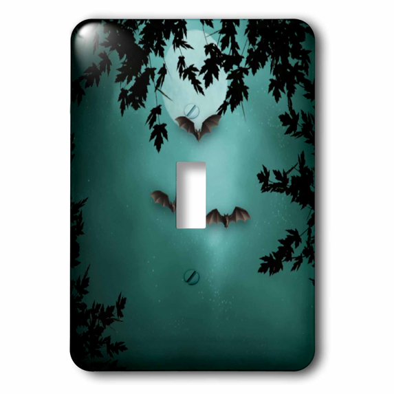 3dRose, Bats In Front Of Full Moon, single toggle switch