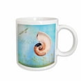 thumbnail image 1 of 3drose, Beautiful Shell Aqua Beach Theme Art, 11oz Mug, 1 of 6