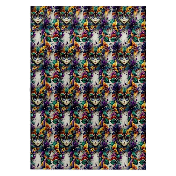 3dRose, Beautiful pattern of Mardi Gras masks and floral elements cool gift, 22x30 Bath Hand Pool Towel