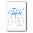 thumbnail image 1 of 3dRose, Beautiful stylish text Toledo Ohio of blue and red colors, single toggle switch, 1 of 1