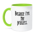 thumbnail image 1 of 3dRose, Because Im The Princess, 11oz Two-Tone Green Mug, 1 of 7