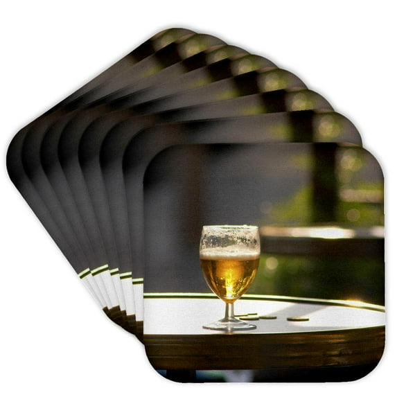 3dRose, Beer, table, Vienne, Isere Isere, France - EU09 PKA0063 - Per Karlsson, set of 8 Coasters - Soft