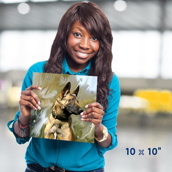 3dRose, Belgian Malinois, 10x10 Wall Clock