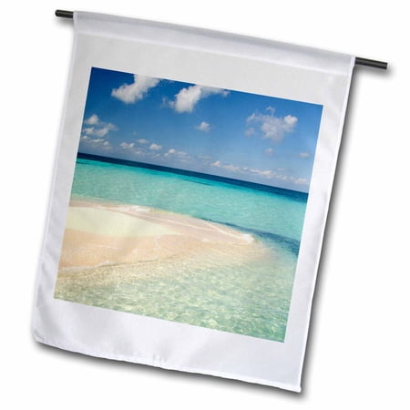 3dRose, Belize, Caribbean Sea. Goff Caye, Island off the shore of Belize City., 18 x 27 inch Garden Flag