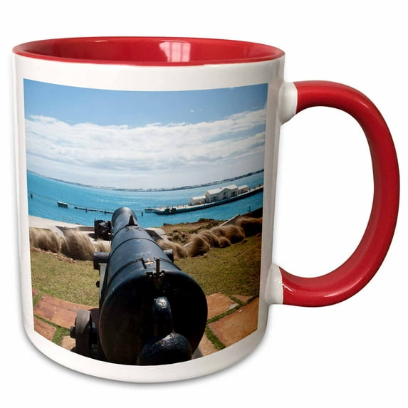 3drose, Bermuda, Commissioners House, Royal Naval Port-ca07 Mde0004 - Michael Defreitas, 11oz Two-tone Red Mug