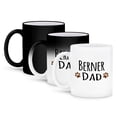 thumbnail image 1 of 3dRose, Berner Dad - Bernese Mountain Dog - doggie by breed - brown muddy paw prints - doggy lover pet owner, 11oz Magic Transforming Mug, 1 of 8