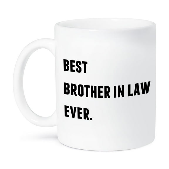 3dRose, Best Brother In Law Ever, Black Letters On A White Background, 11oz Mug