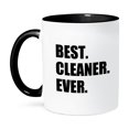 thumbnail image 1 of 3dRose, Best Cleaner Ever fun gifts for tidy neat freaks housepride houseproud, 11oz Two-Tone Black Mug, 1 of 7