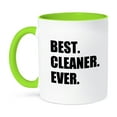 thumbnail image 1 of 3dRose, Best Cleaner Ever fun gifts for tidy neat freaks housepride houseproud, 15oz Two-Tone Green Mug, 1 of 7