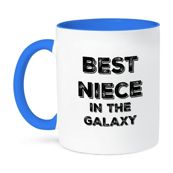 3dRose, Best Niece in the Galaxy, 11oz Two-Tone Blue Mug