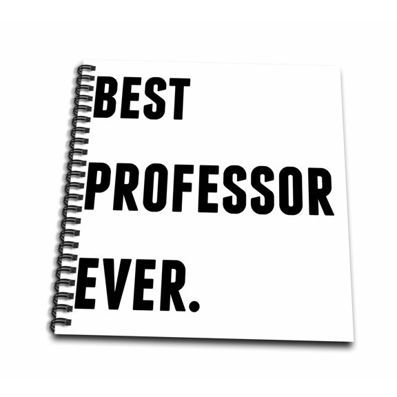 3dRose, Best Professor Ever, Black Letters On A White Background, Mini Notepad 4 x 4 inch