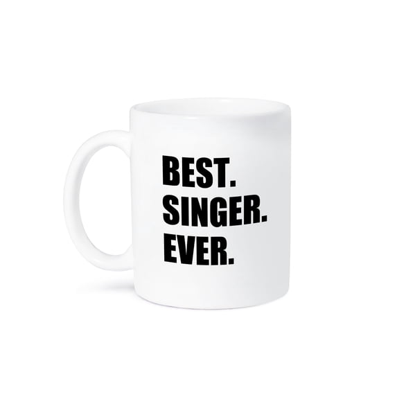3dRose, Best Singer Ever, fun gift for singing appreciation, black text, 15oz Mug