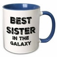 thumbnail image 1 of 3drose, Best Sister in the Galaxy, 11oz Two-tone Blue Mug, 1 of 6