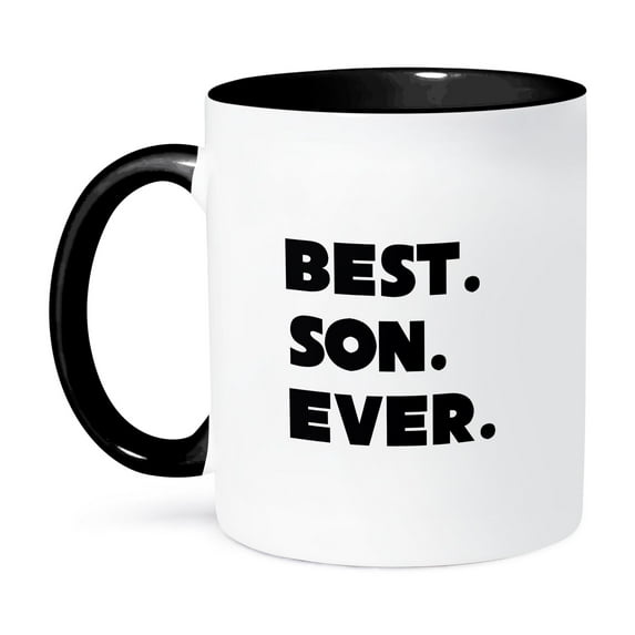 3dRose, Best Son Ever, 15oz Two-Tone Black Mug