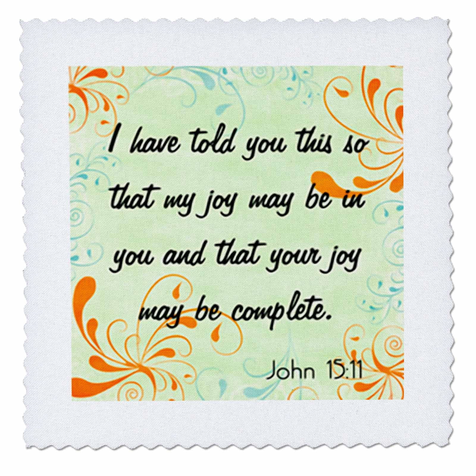 Serenity Prayer Quilt Square - 6x6 Inch Inspirational Fabric For Crafting