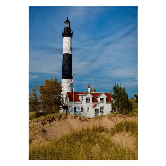 3dRose, Big Sable Point Lighthouse, Lake Michigan, Ludington, Michigan, 22x30 Bath Hand Pool Towel