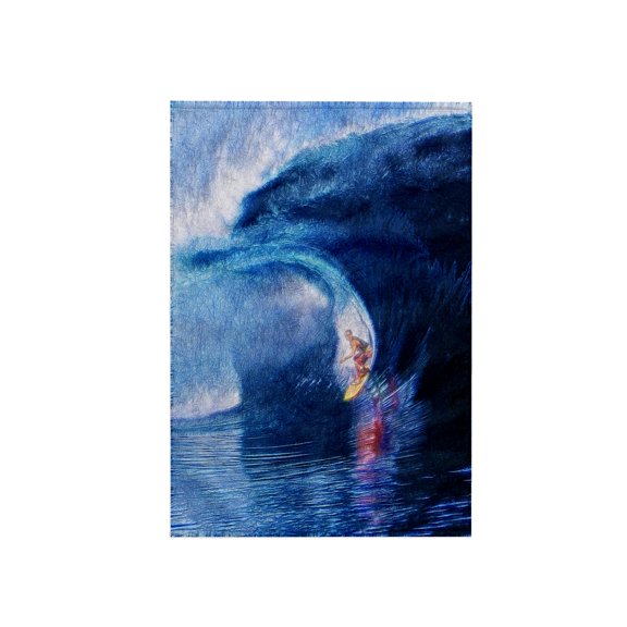 3dRose, Big wave rider digital surfing art for that surfing lover, 15x22 Hand Towel