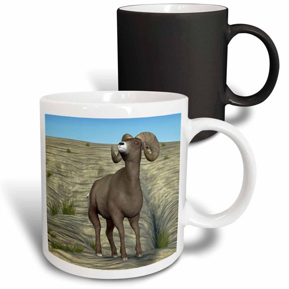 3drose, Bighorn Sheep, 11oz Magic Transforming Mug