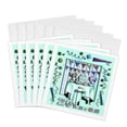 thumbnail image 1 of 3drose, Birthday Room in Green, Happy Birthday to You, 20 Year Old, 6 Greeting Cards with Envelopes, 1 of 7