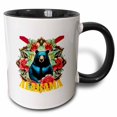 thumbnail image 1 of 3drose, Black Bear, Camellia and Hydrangea Alabama State, 15oz Two-tone Black Mug, 1 of 6