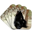 thumbnail image 1 of 3drose, Black Bear, Set of 4 Coasters - Soft, 1 of 7