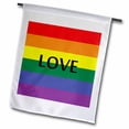 thumbnail image 1 of 3dRose, Black Love Word on Colorful Flag, 12 x 18 inch Garden Flag, 1 of 1