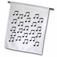 thumbnail image 1 of 3dRose, Black Notes - Music and Song - Art, 12 x 18 inch Garden Flag, 1 of 1