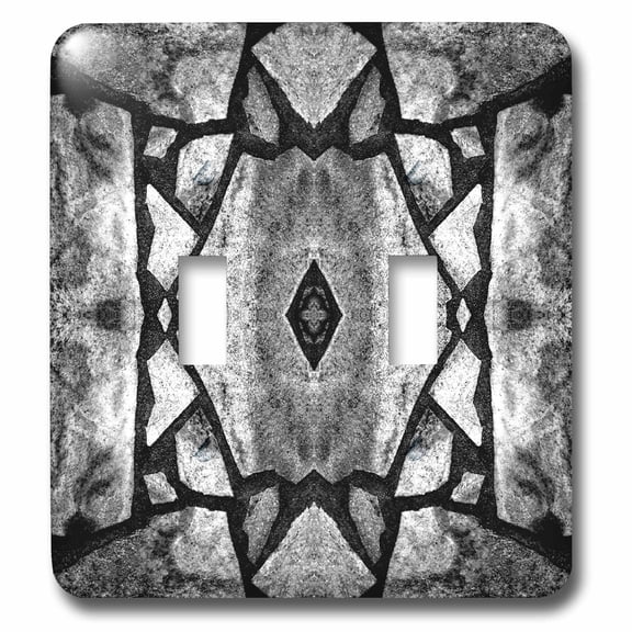 3dRose, Black White Stone Mosaic Pattern, double toggle switch