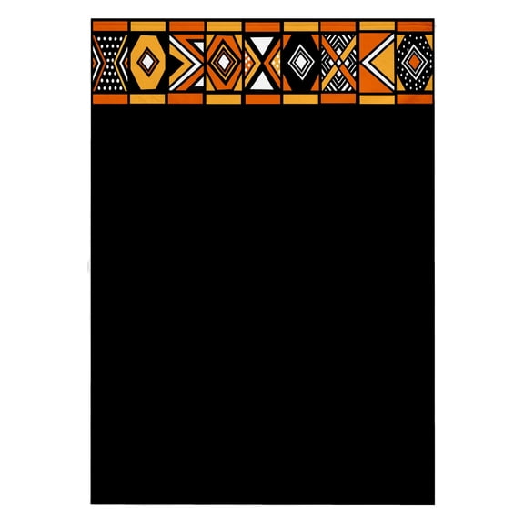 3dRose, Black Yellow and Orange African Pattern - Art of Africa Inspired by Zulu Beadwork Geometric designs, 22x30 Bath Hand Pool Towel