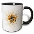thumbnail image 1 of 3drose, Black and Image of Gold New Years Eve Firework, 11oz Two-tone Black Mug, 1 of 6
