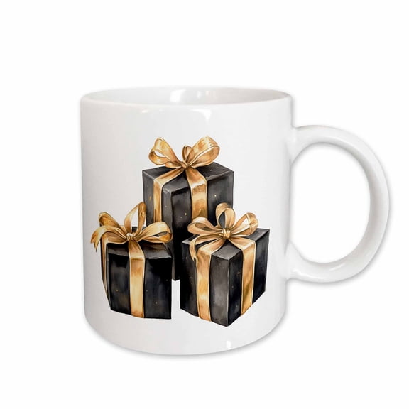 Black And Image Of Gold New Years Eve Gifts, 15oz Mug