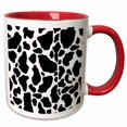 thumbnail image 1 of 3drose, Black and White Cow Print, 11oz Two-tone Red Mug, 1 of 6
