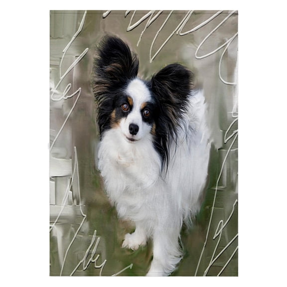 3dRose, Black and White Papillon, 22x30 Bath Hand Pool Towel