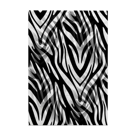 3dRose, Black and White Zebra Print Abstract, 15x22 Hand Towel