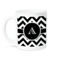 thumbnail image 1 of 3dRose, Black and white chevron monogram initial A, 15oz Mug, 1 of 3