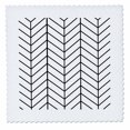 thumbnail image 1 of 3dRose, Black and white herringbone pattern - arrow feather inspired design, 6x6 inch quilt square, 1 of 1