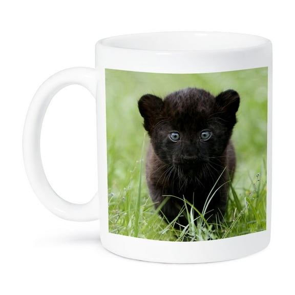3dRose, Black panther Cub, 11oz Mug