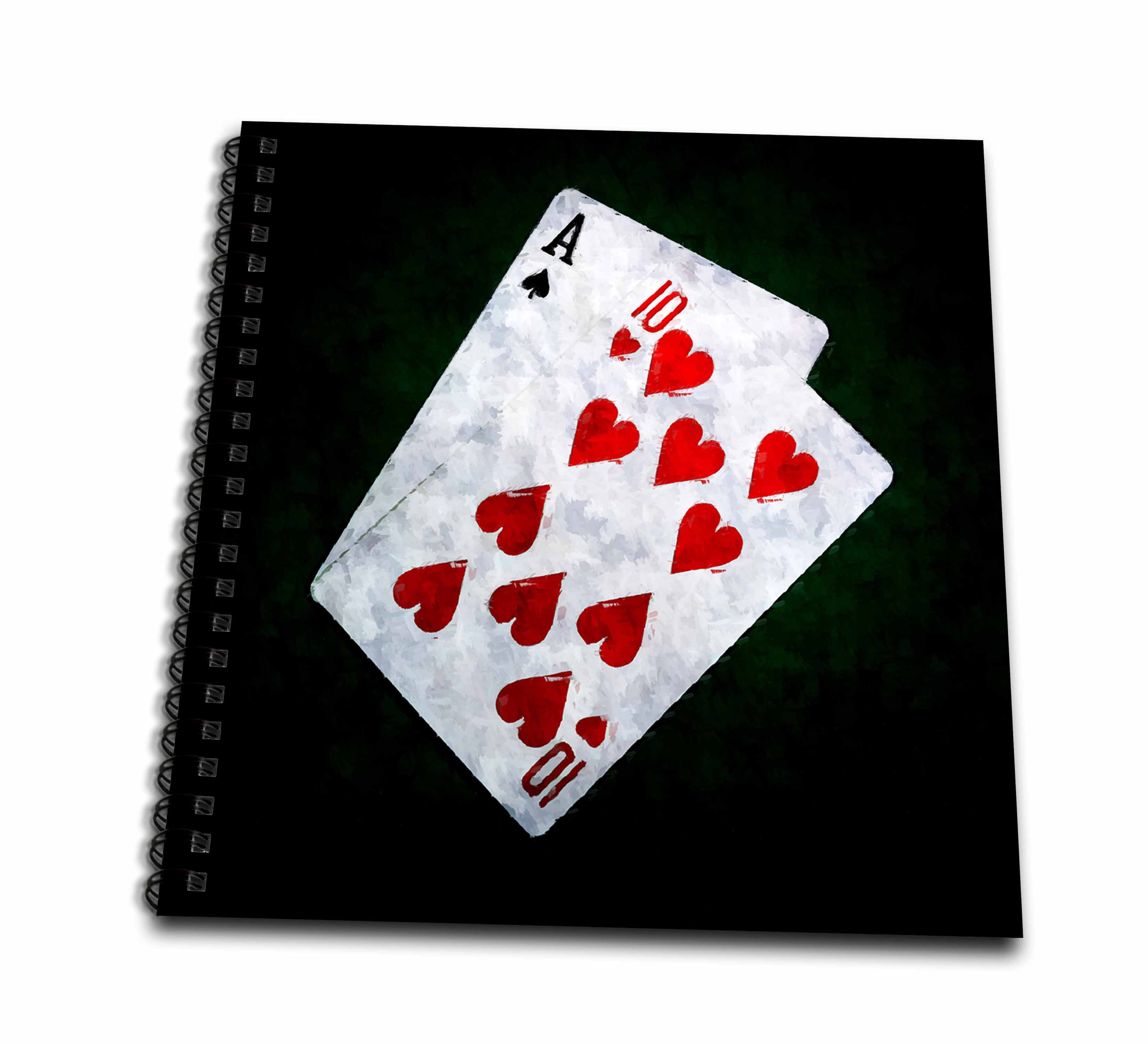 3dRose, Blackjack Twenty One combination - Ace and Ten, Mini Notepad 4 x 4 inch