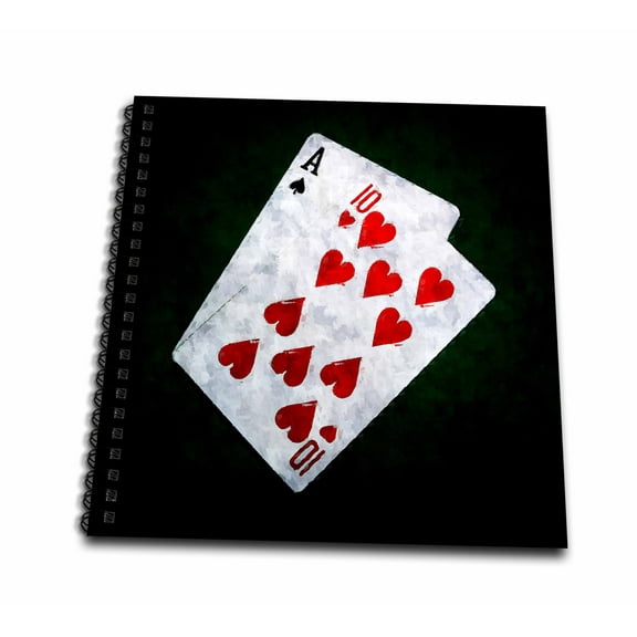 3dRose, Blackjack Twenty One combination - Ace and Ten, Mini Notepad 4 x 4 inch