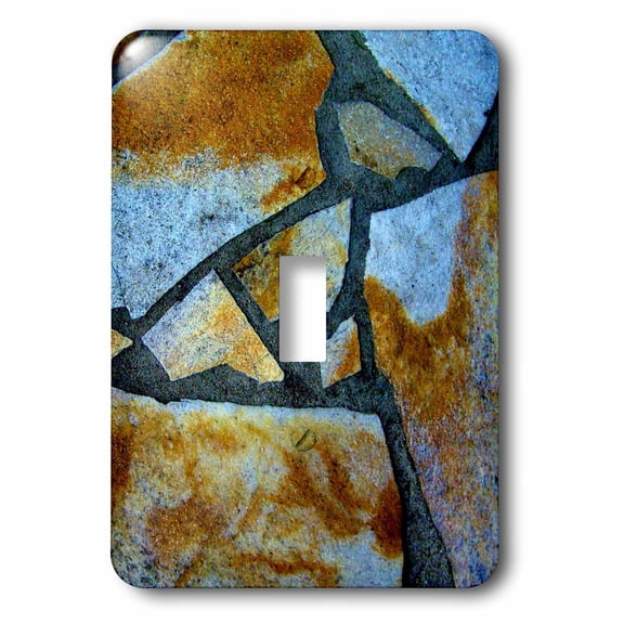 3dRose, Blue Brown Stone Mosaic, single toggle switch